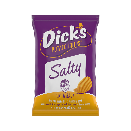 Dick's Potato Chips Salty - 8 Bags (2.75 oz. per bag)