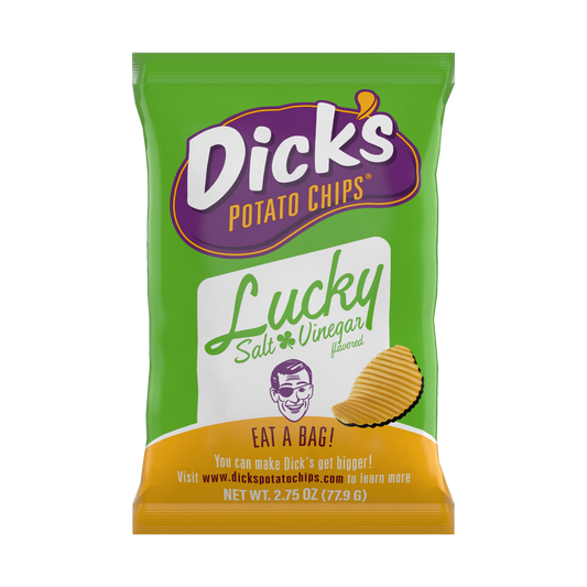 Dick's Potato Chips Lucky Salt & Vinegar - 8 Bags (2.75 oz. per bag)