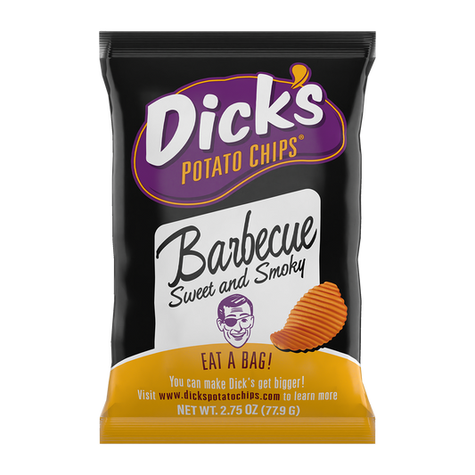 Dick's Potato Chips Sweet And Smoky Barbecue - 3 Bags (2.75 oz. per bag)