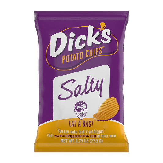 Dick's Potato Chips Salty - 8 Bags (2.75 oz. per bag)