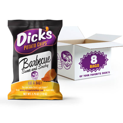 Dick's Sweet Smoky Barbecue Ripple Potato Chips — Bulk Pack (2.75 oz Bags)