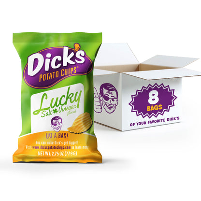 Dick's Lucky Salt & Vinegar Ripple Potato Chips — Bulk Pack (2.75 oz Bags)