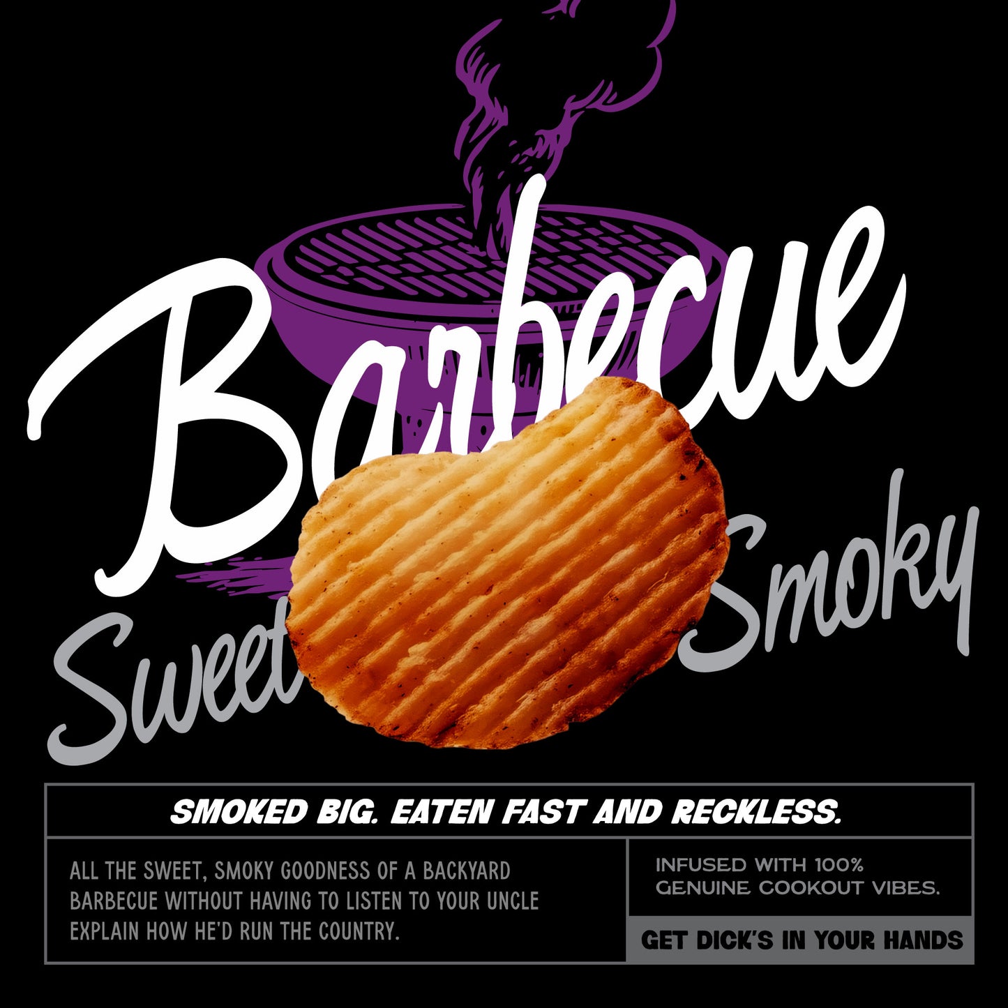 Dick's Sweet Smoky Barbecue Ripple Potato Chips, 2.75 oz Bag