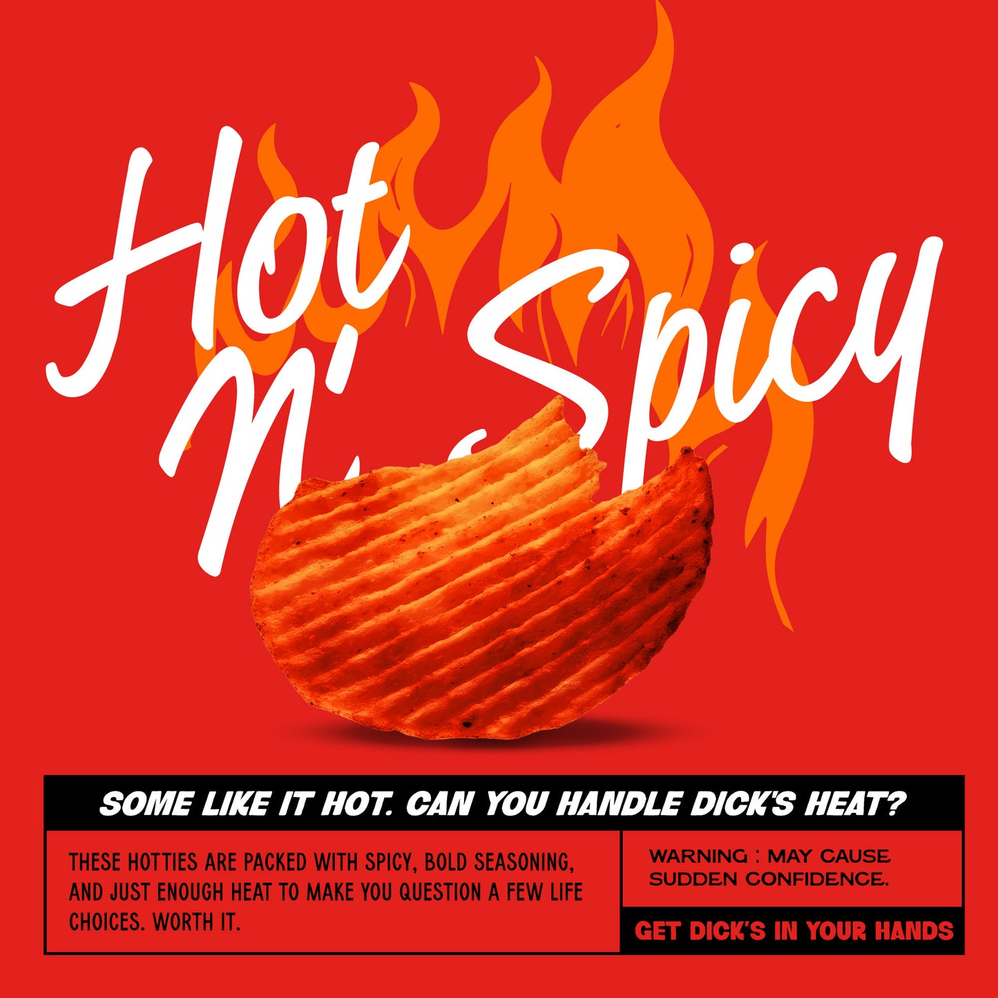 Dick's Hot & Spicy Ripple Potato Chips — Bulk Pack (2.75 oz Bags)