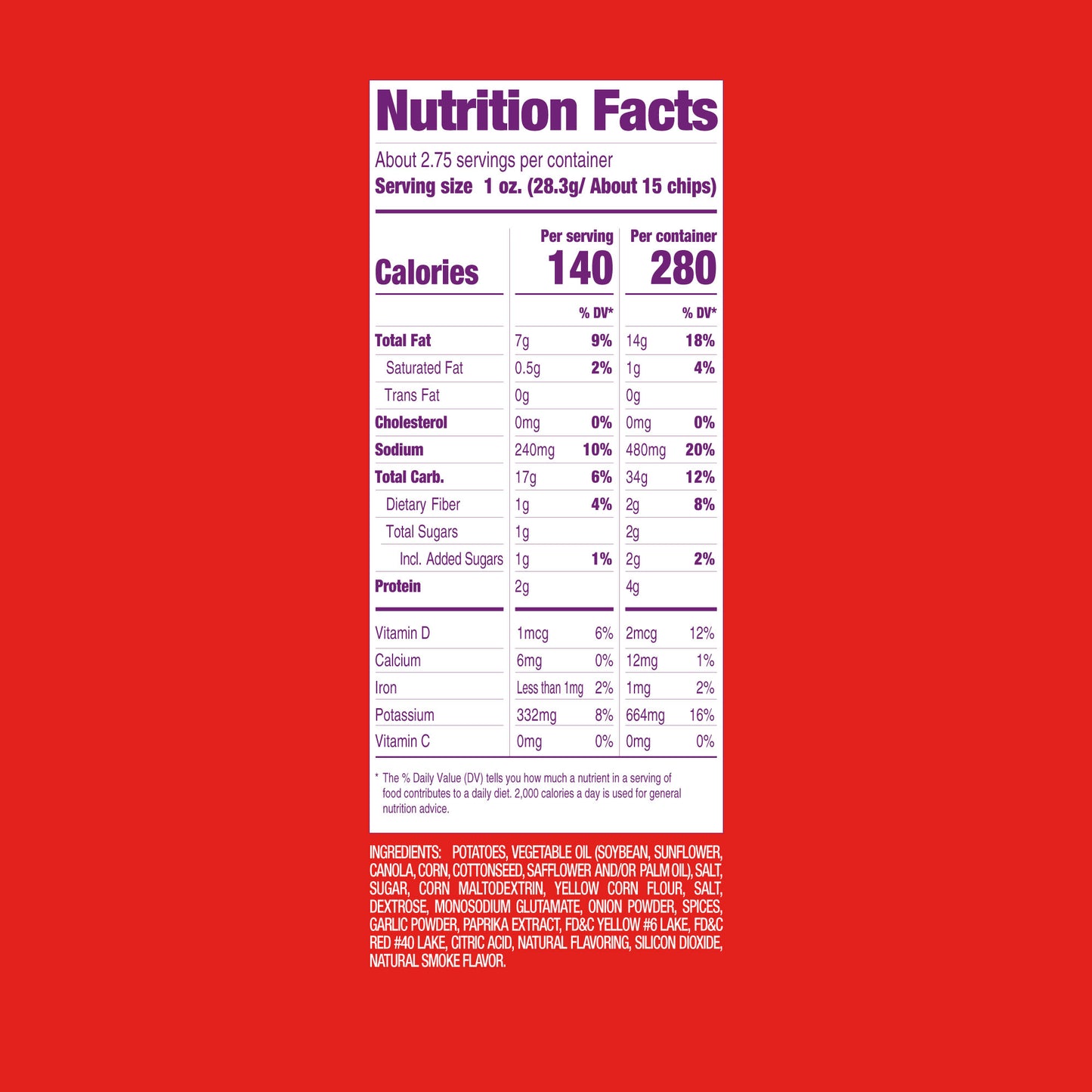 Dick's Hot & Spicy Ripple Potato Chips, 2.75 oz Bag