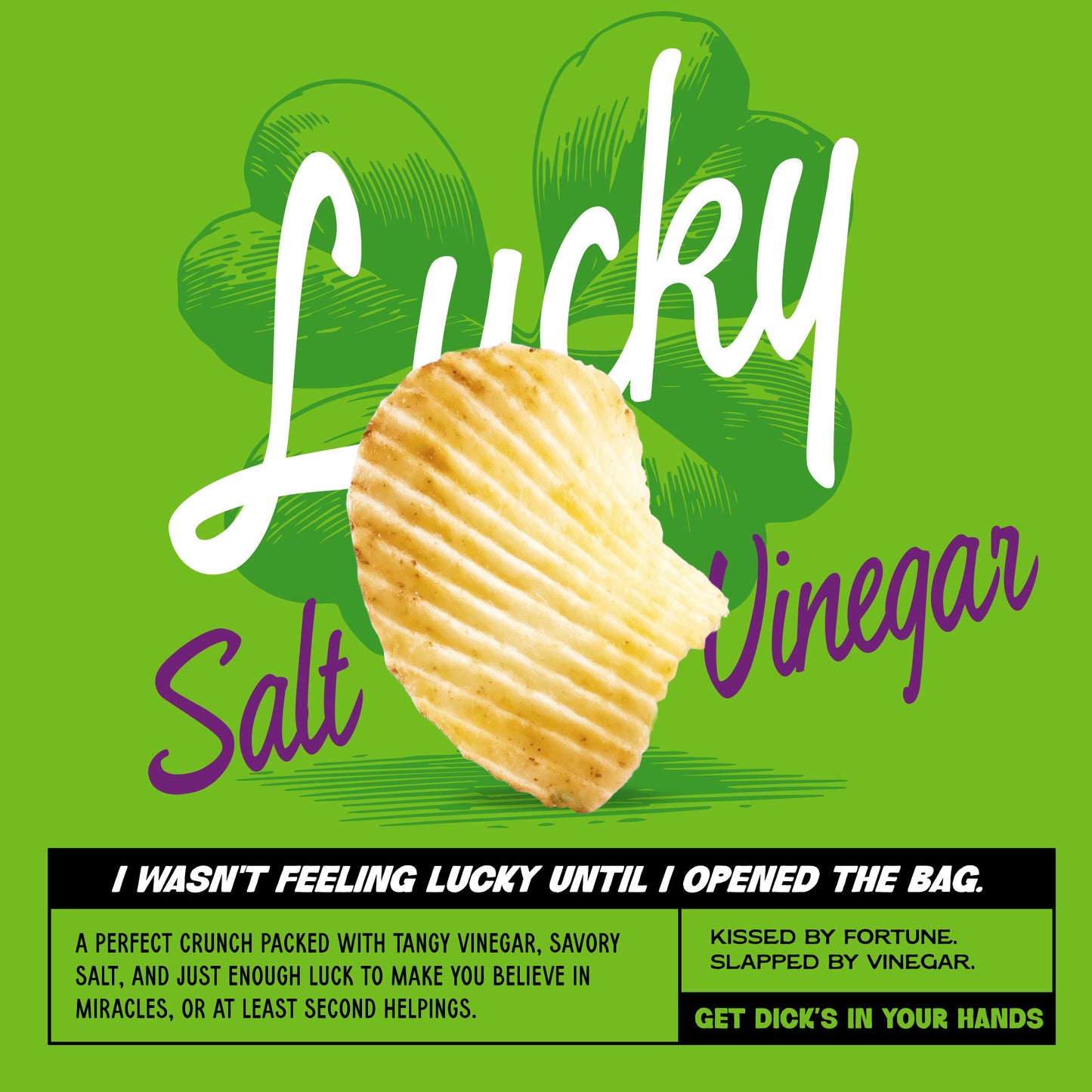 Dick's Lucky Salt & Vinegar Ripple Potato Chips, 2.75 oz Bag
