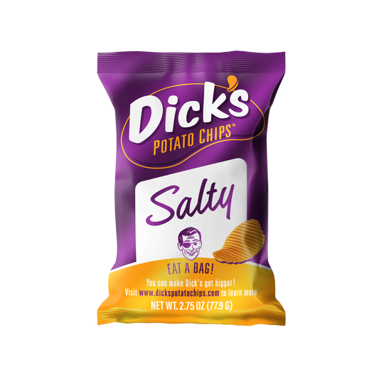 Dick's Salty Ripple Potato Chips, 2.75 oz Bag