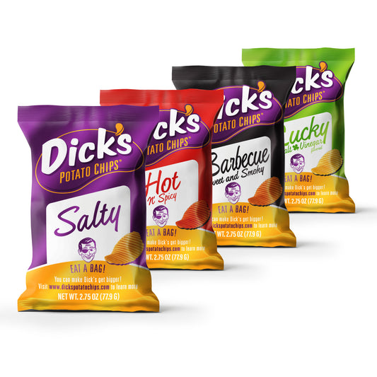 Dick's 4-Play — Potato Chip Variety Pack (All 4 Flavors, 16 Bags)